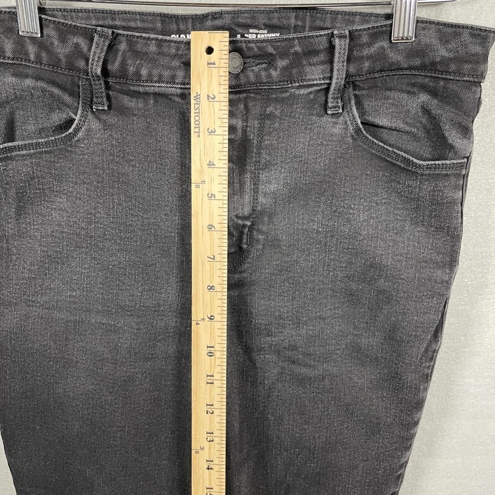 Old Navy Womens 12 High Rise Super Skinny Jeans Faded Black Wash Stretch - Picture 4 of 8